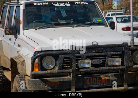 Nissan patrouille 4x4 après avoir voyagé à travers le territoire du Nord, Australie Banque D'Images