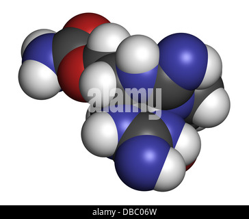 La saxitoxine (STX) toxines paralysantes des mollusques (PST), la structure chimique. Les atomes sont représentés comme des sphères de couleur classiques Banque D'Images