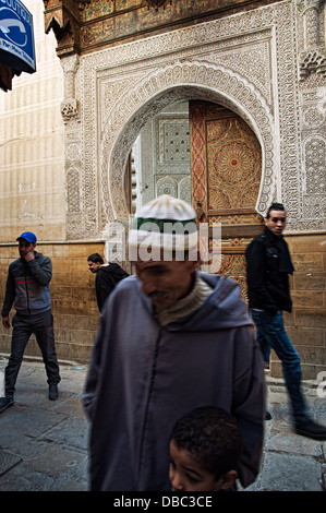 La mosquée andalouse. Médina, Fès el Bali, Fès, ville impériale, Maroc Banque D'Images