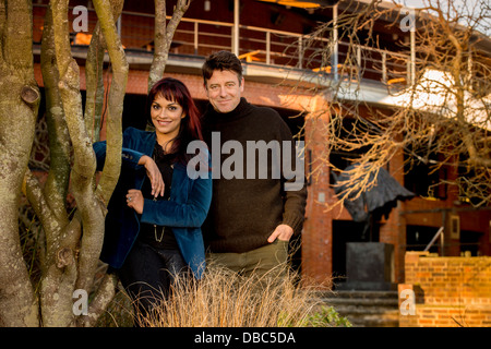 Gus Christie et Deniel de Niese du Glyndebourne Opera House dans l'East Sussex UK. Banque D'Images