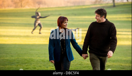 Gus Christie et Deniel de Niese du Glyndebourne Opera House dans l'East Sussex UK. Banque D'Images