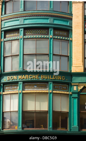 Bon Marche en bâtiment Lowell MA Banque D'Images