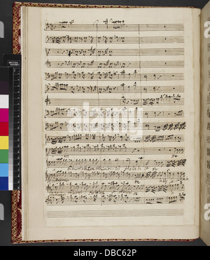 Ce manuscrit de 'The King Shall Rejoice' de George Frederick Handel est conservé à la British Library, mettant en valeur la contribution de Haendel à la musique chorale baroque. Banque D'Images