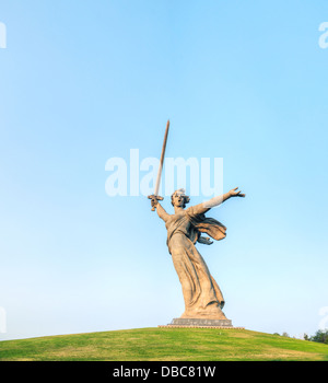 La Patrie appelle !' monument à Volgograd, Russie. Banque D'Images