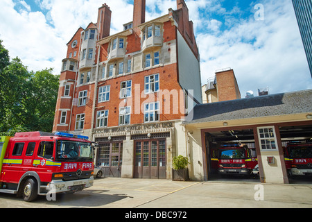 LCC Fire Brigade gare Euston Road London UK Banque D'Images