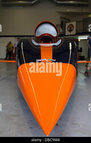 Bristol, Royaume-Uni. 27 juillet, 2013. La voiture fusée BLOODHOUND SSC sur l'affichage à l'Harbour festival Crédit : Rob Hawkins/Alamy Live News Banque D'Images