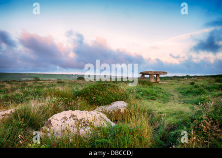 Lanyon Quoit près de Madron sur la péninsule de Lands End en Cornouailles Banque D'Images