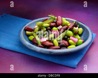 Salade de haricots quatre Banque D'Images