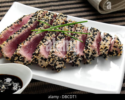 Thon poêlé Banque D'Images