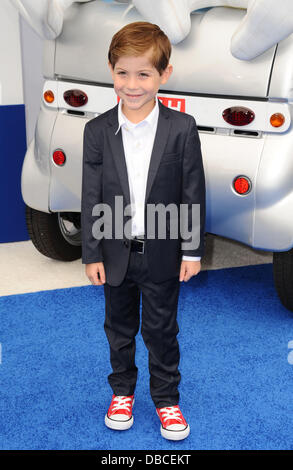 Los Angeles, Californie, USA. 28 juillet, 2013. Jacob Tremblay assistant à la première de Los Angeles ''Les Schtroumpfs 2'' qui a eu lieu au Regency Village Theatre à Westwood, en Californie le 28 juillet 2013. L'année 2013. Credit : D. Long/Globe Photos/ZUMAPRESS.com/Alamy Live News Banque D'Images