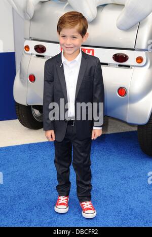 Los Angeles, CA. 28 juillet, 2013. Jacob Tremblay au niveau des arrivées pour les Schtroumpfs 2 Premiere, Regency Village Theatre à Westwood, Los Angeles, CA, 28 juillet 2013. Photo par : Dee Cercone/Everett Collection/Alamy Live News Banque D'Images