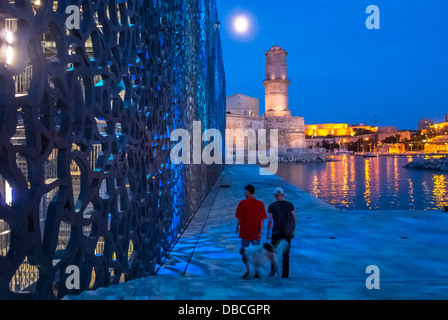 Marseille, France, Architecture moderne , Bâtiment du Musée MUCEM, "la muséale des civilisations de l'Europe et de la Méditerranée", Sud de la France , (Credit Architect: 'Rudy Riciotti') nouveau bâtiment Banque D'Images