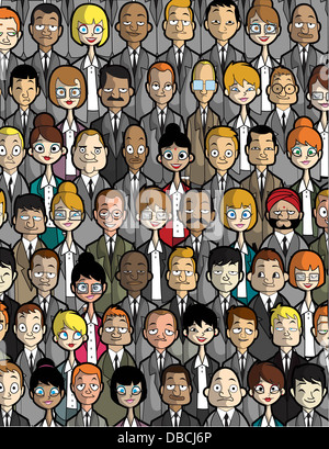 Illustration de multi ethnic business people standing together Banque D'Images