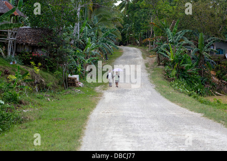 Routes de campagne, sur l'île de Bohol, Philippines Banque D'Images