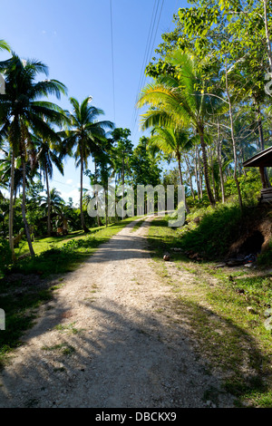 Routes de campagne, sur l'île de Bohol, Philippines Banque D'Images