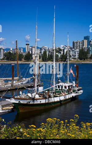 Voilier historique au Musée maritime de Vancouver à quai à Hadden Park. Vancouver, Colombie-Britannique, Canada. Banque D'Images