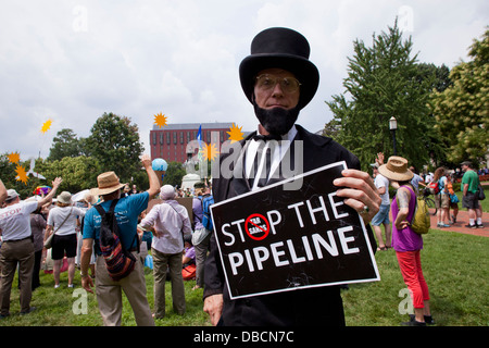 Rallye du climat - Washington, DC USA Banque D'Images