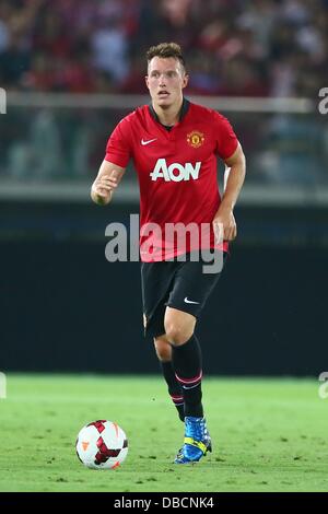 Phil Jones (Man.U), 23 juillet 2013 - Football : Manchester United Tour 2013, correspondance entre Yokohama F Marinos 2-1 Manchester United chez Nissan Stadium, Kanagawa, Japon. (Photo par AFLO SPORT) Banque D'Images