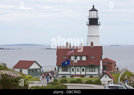 Portland Head Light est photographié à Fort Williams Park à Cape Elizabeth, Maine Banque D'Images