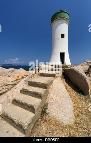 Palau de Punta Faro phare, Nord de la Sardaigne, Italie Banque D'Images