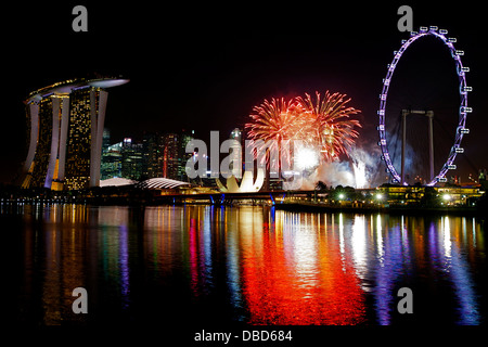 D'artifice de Singapour Banque D'Images