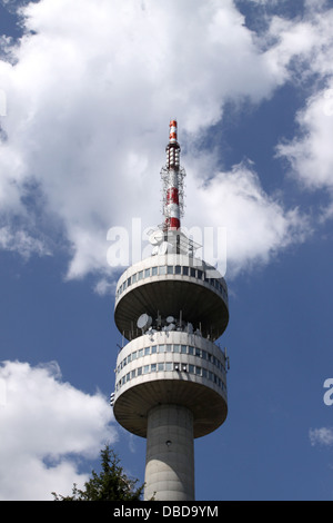 Tour de communications, Bulgarie, Pamporovo, Mont Snejanka Banque D'Images