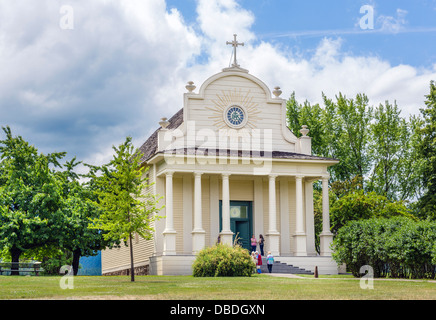 La mission historique de l'église ancienne, Cataldo Mission State Park, près de Coeur d'Alene, Idaho, USA Banque D'Images