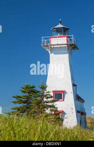 Nouvelle gamme de Londres ou feu arrière phare situé dans la région de French River, Prince Edward Island, Canada. Banque D'Images