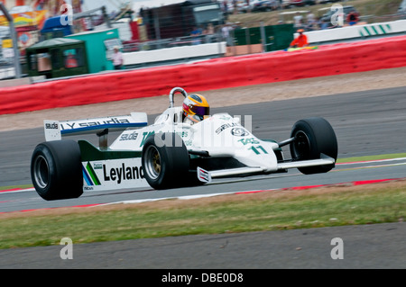 Christophe D'Ansembourg dans une Williams FW07C au 2013 Silverstone Classic Masters FIA de Formule 1 historiques (termine 3ème) Banque D'Images