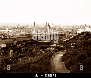 Carn Brea l'étain et au début des années 1900, des Mines de cuivre Banque D'Images