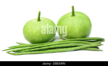 Des légumes frais - gourde bouteille et M. oleifera Banque D'Images