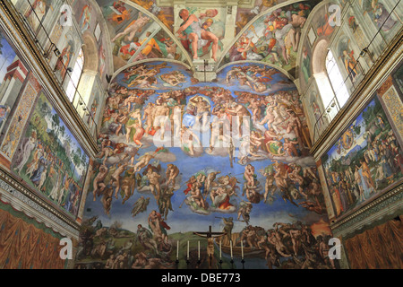 Fresque de Michel-Ange dans la Chapelle Sixtine, Vatican Banque D'Images