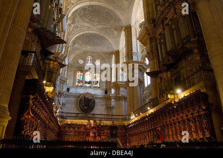 Encarcación La Cathédrale, connue sous le nom de La Manquita, Málaga, Andalousie, espagne. Banque D'Images