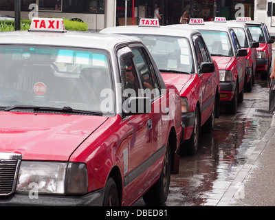 Ligne d'attente de taxis de Hong Kong Banque D'Images