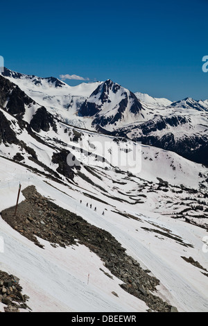 Des cours de ski d'été sur Blackcomb Mountain, Whistler, Canada Banque D'Images