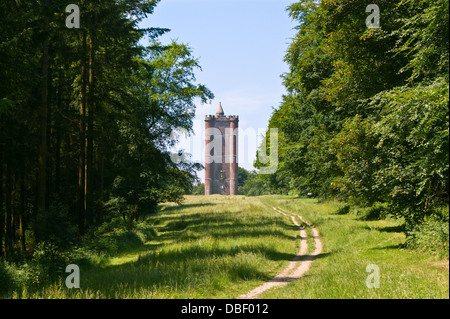 Le roi Alfred de Palladio's Tower, par Henry Flitcroft, 1769-72 Stourhead, Wiltshire, du droit de passage public Banque D'Images