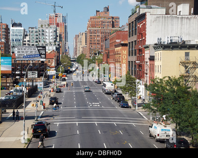 Côté ouest de Manhattan New York, vu de la ligne haute Park Banque D'Images