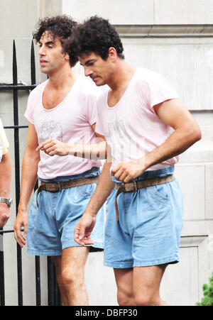 Sacha Baron Cohen sur le lieu de tournage de 'le dictateur' la ville de New York, USA - 14.06.11 Banque D'Images