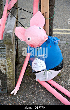 Un épouvantail à la 5e édition du Festival de l'épouvantail dans la bataille, Sussex, UK Banque D'Images