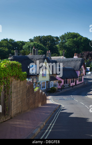 Vieux village de Shanklin, Isle of Wight, Hampshire, Angleterre Banque D'Images