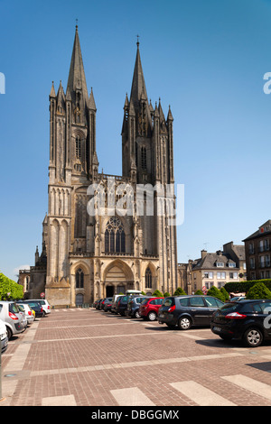 France, Normandie, Coutances, Cathédrale de Coutances. Banque D'Images
