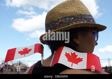 Les célébrations de la fête du Canada le long du front de mer à Montréal, Québec Banque D'Images