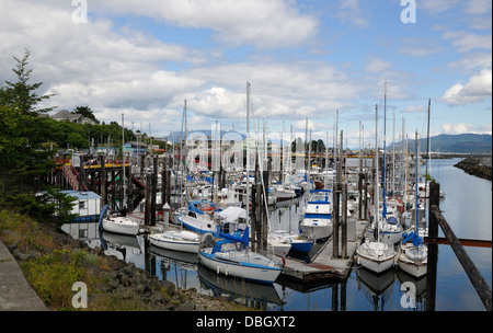 Port de plaisance. , Campbell River, l'île de Vancouver, Colombie-Britannique, Canada - Banque D'Images