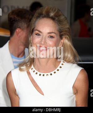 30 juillet 2013 - New York, New York, États-Unis - actrice Sharon Stone assiste à la projection de New York "Lovelace" tenue au MOMA. (Crédit Image : © Kaszerman ZUMAPRESS.com)/Nancy Banque D'Images