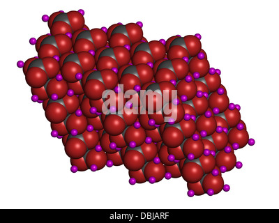 Le carbonate de lithium (Li2CO3) le trouble bipolaire, la structure chimique. Banque D'Images