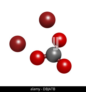 Le carbonate de lithium (Li2CO3) le trouble bipolaire, la structure chimique. Banque D'Images