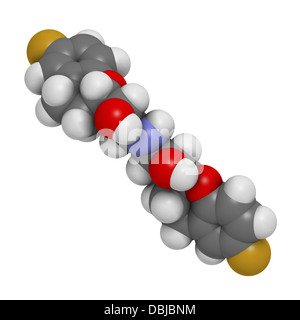 Nebivolol beta bloquant, la structure chimique. Utilisé pour traiter la haute pression sanguine (hypertension). Banque D'Images