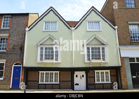 Maisons d'époque en début Street, Abingdon-on-Thames, Oxfordshire, Angleterre, Royaume-Uni Banque D'Images