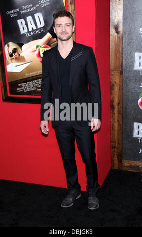 Justin Timberlake première mondiale de 'Bad Teacher' tenu à La Ziegfeld Theatre - Arrivées New York City, USA - 20.06.11 Banque D'Images