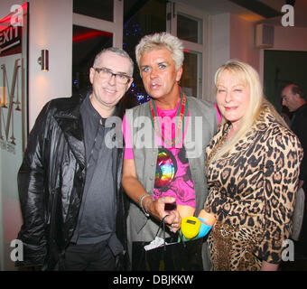 Holly Johnson, Steve Strange et Wendy Tiger célébrités assister au 52ème anniversaire à Mare Moto sur Kings Road à Londres, Angleterre - 22.06.11 Banque D'Images